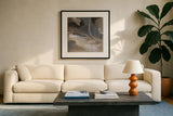 Water Canvas IV by Chris Paschke. Displayed in a glass frame with matte in a clean modern living room. Available as an archival giclee rolled canvas, fine art paper, or poster print. SKU 95429a.