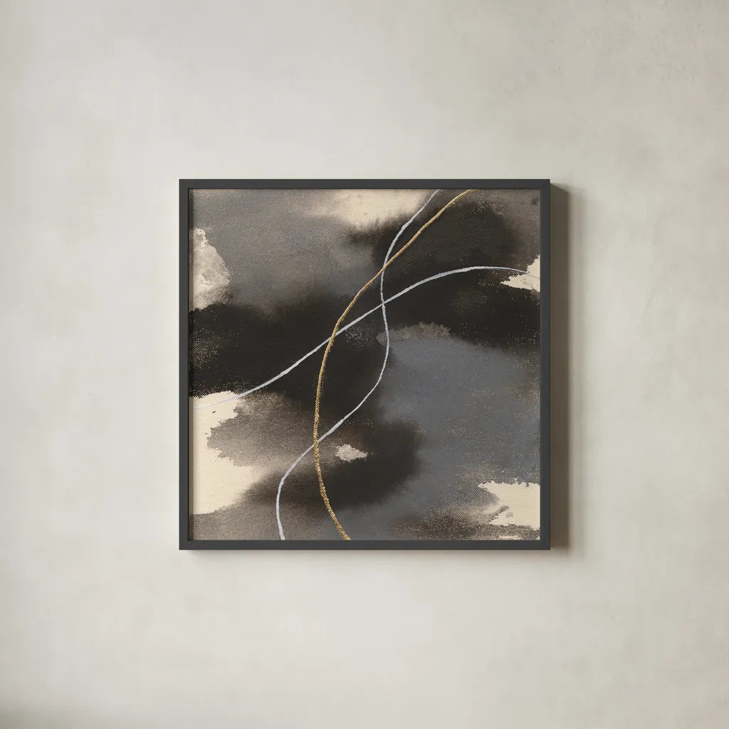 Water Canvas V by Chris Paschke. Shown in a sleek black glass frame for a contemporary gallery look. Available as an archival giclee rolled canvas, fine art paper, or poster print. SKU 95430a.