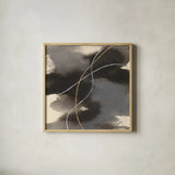 Water Canvas V by Chris Paschke. Shown in a natural wood glass frame for a timeless modern aesthetic. Available as an archival giclee rolled canvas, fine art paper, or poster print. SKU 95430a.