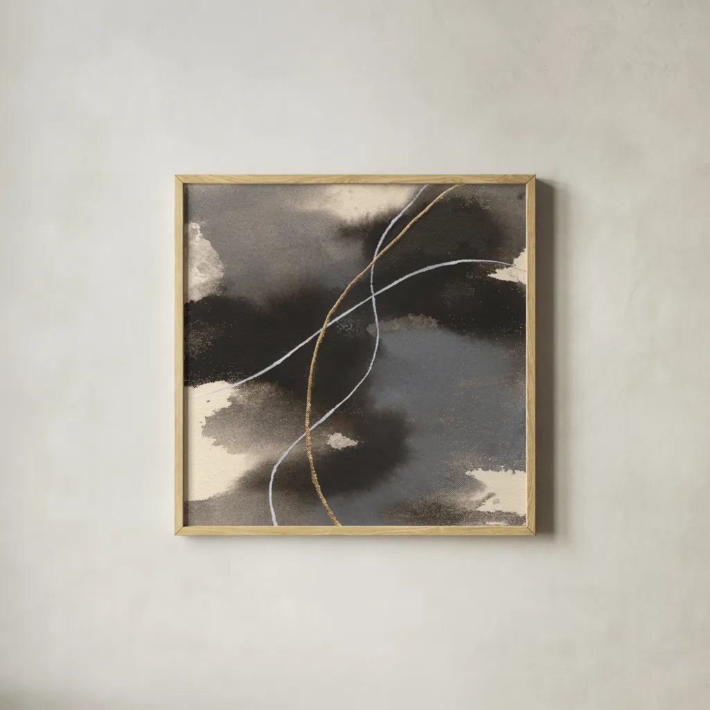 Water Canvas V by Chris Paschke. Shown in a natural wood glass frame for a timeless modern aesthetic. Available as an archival giclee rolled canvas, fine art paper, or poster print. SKU 95430a.