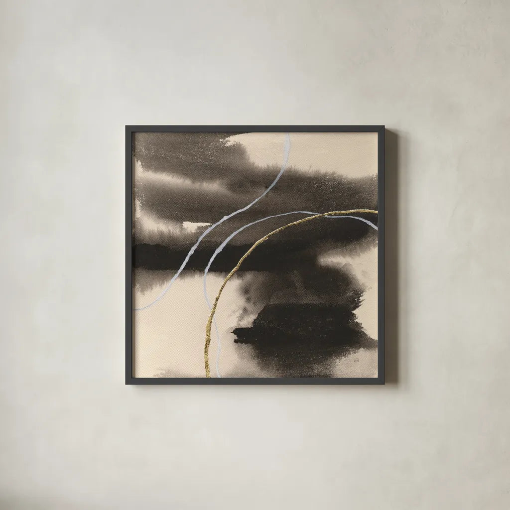 Water Canvas VII by Chris Paschke. Shown in a sleek black glass frame for a contemporary gallery look. Available as an archival giclee rolled canvas, fine art paper, or poster print. SKU 95432a.