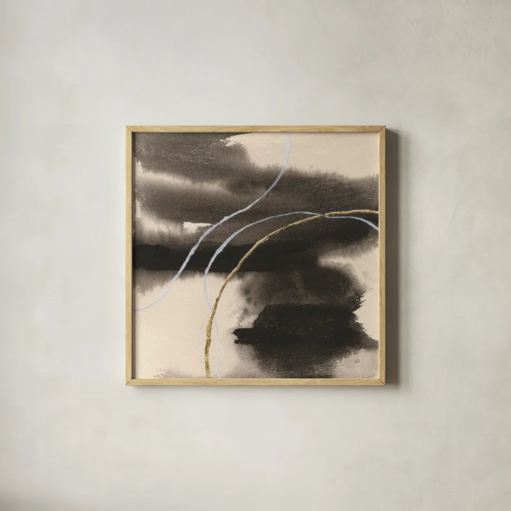 Water Canvas VII by Chris Paschke. Shown in a natural wood glass frame for a timeless modern aesthetic. Available as an archival giclee rolled canvas, fine art paper, or poster print. SKU 95432a.