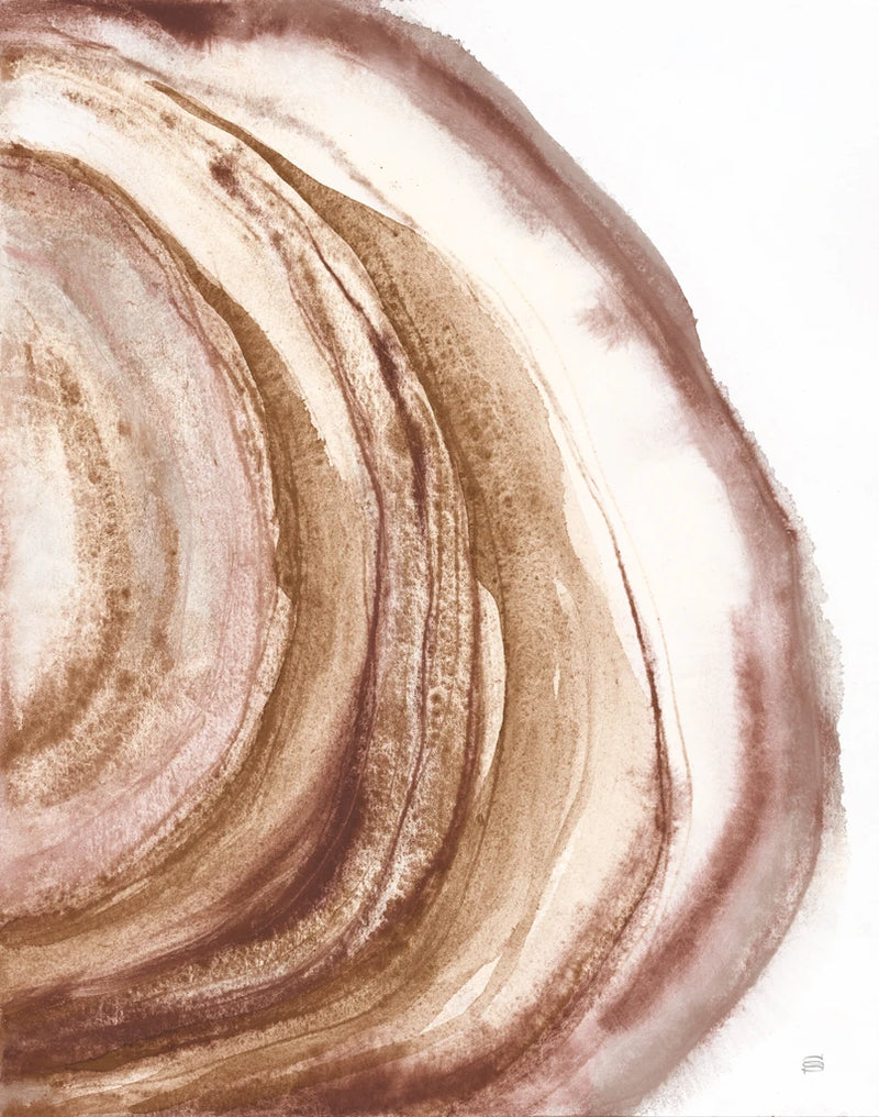 Watercolor Geode II Brown by Chris Paschke