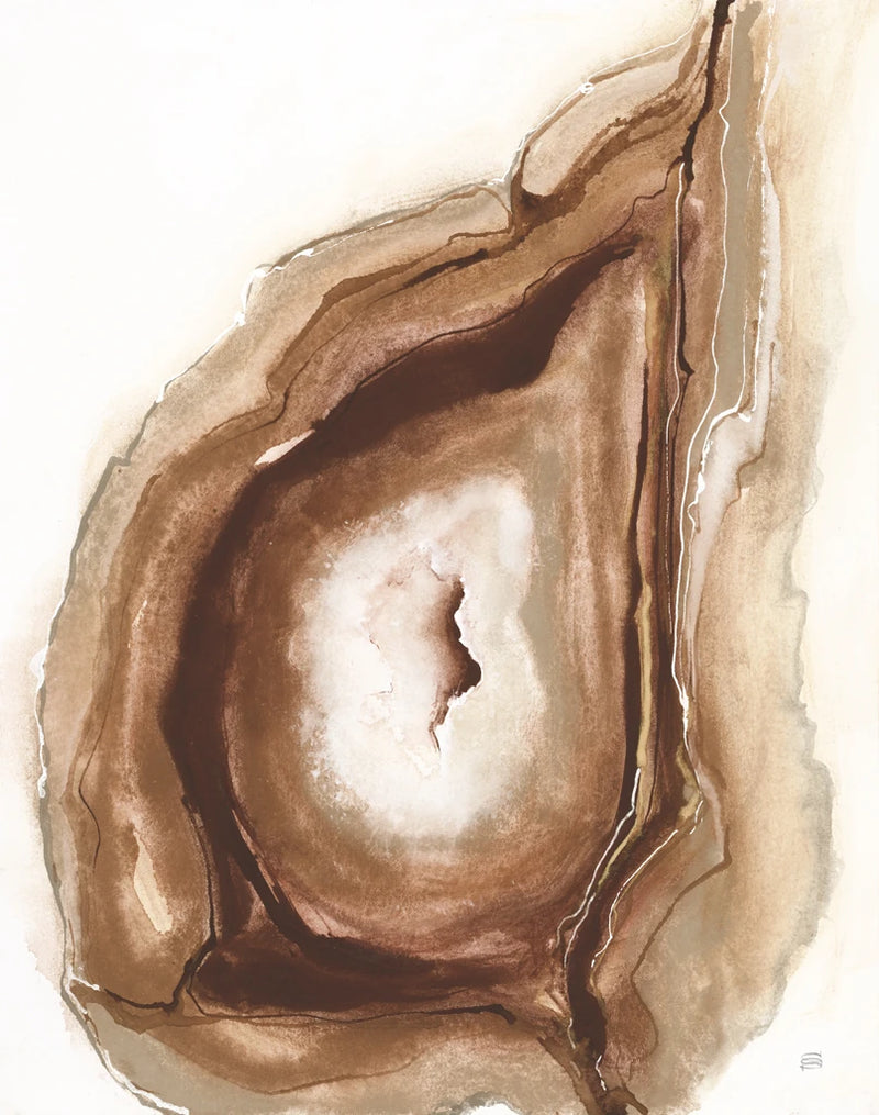 Watercolor Geode V Brown by Chris Paschke