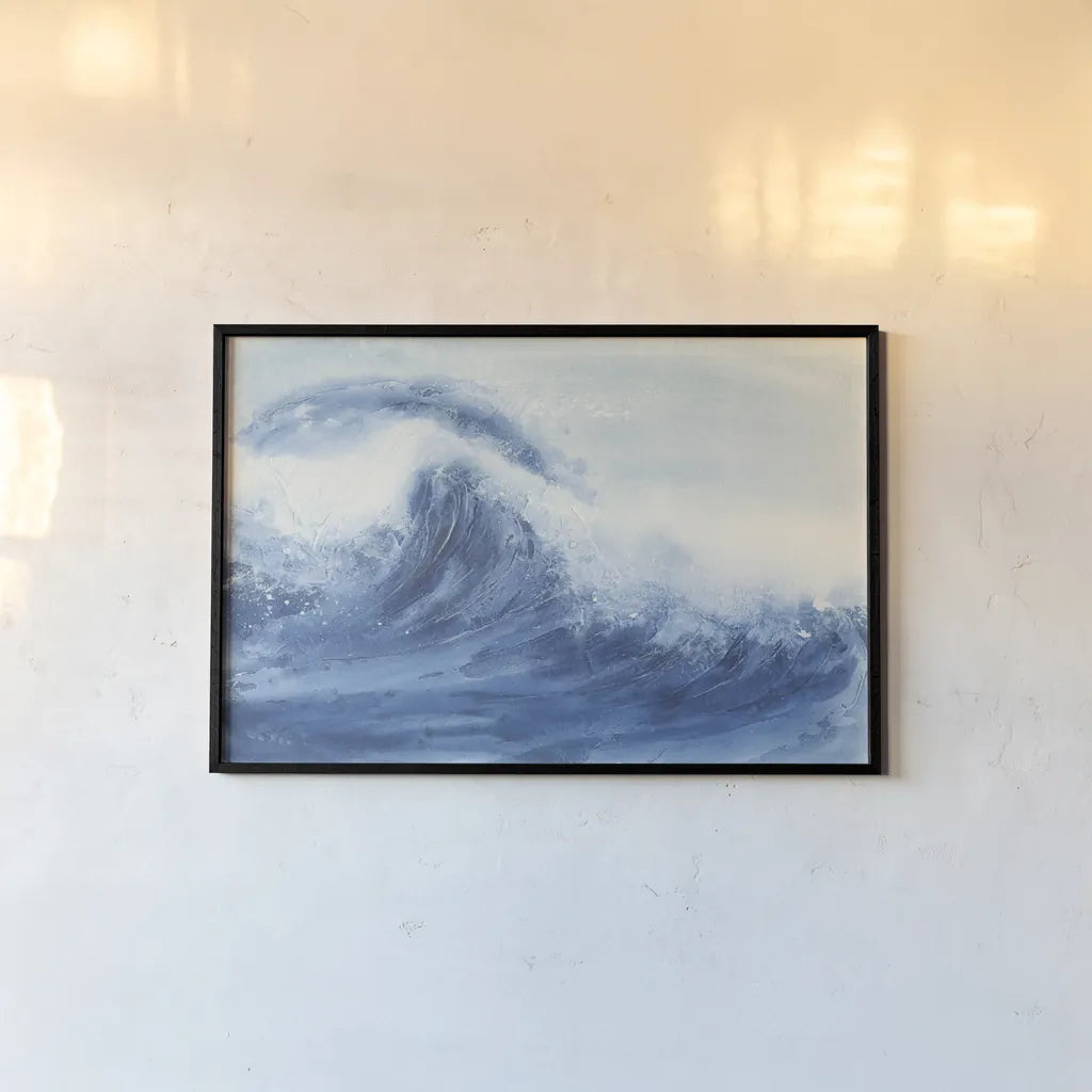 Waves II by Chris Paschke. shown as a paper print in a black flame. Available as a archival giclee rolled canvas, fine art paper, or poster print. SKU 61464i.