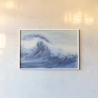 Waves II by Chris Paschke. shown as a paper print in a white frame. Available as a archival giclee rolled canvas, fine art paper, or poster print. SKU 61464i.