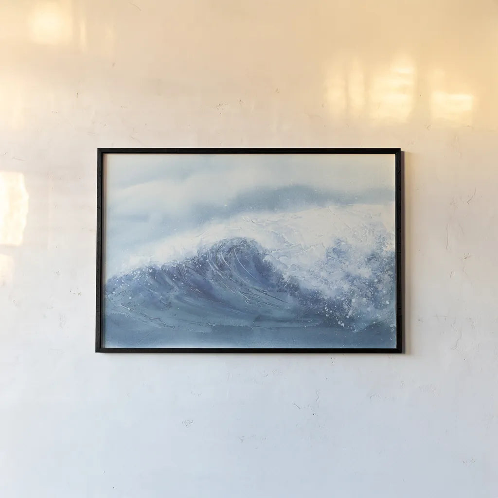 Waves III by Chris Paschke. shown as a paper print in a black flame. Available as a archival giclee rolled canvas, fine art paper, or poster print. SKU 61465i.