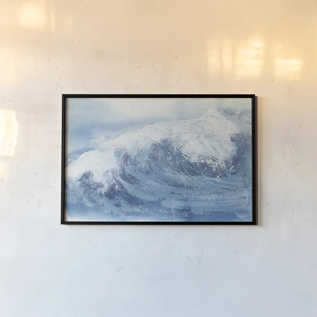 Waves IV by Chris Paschke. shown as a paper print in a black flame. Available as a archival giclee rolled canvas, fine art paper, or poster print. SKU 61466i.