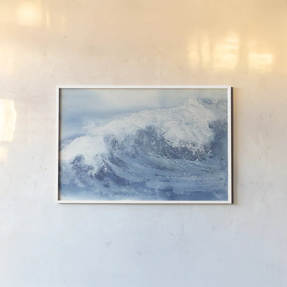 Waves IV by Chris Paschke. shown as a paper print in a white frame. Available as a archival giclee rolled canvas, fine art paper, or poster print. SKU 61466i.