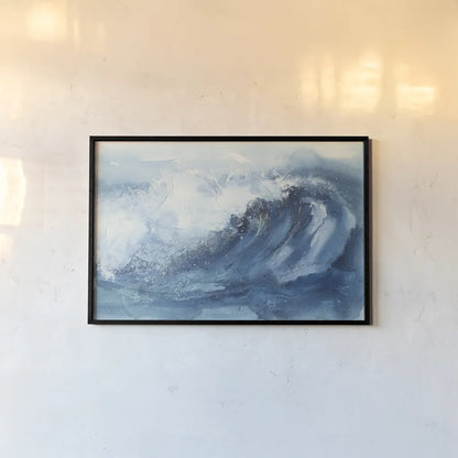 Waves V by Chris Paschke. shown as a paper print in a black flame. Available as a archival giclee rolled canvas, fine art paper, or poster print. SKU 61467i.