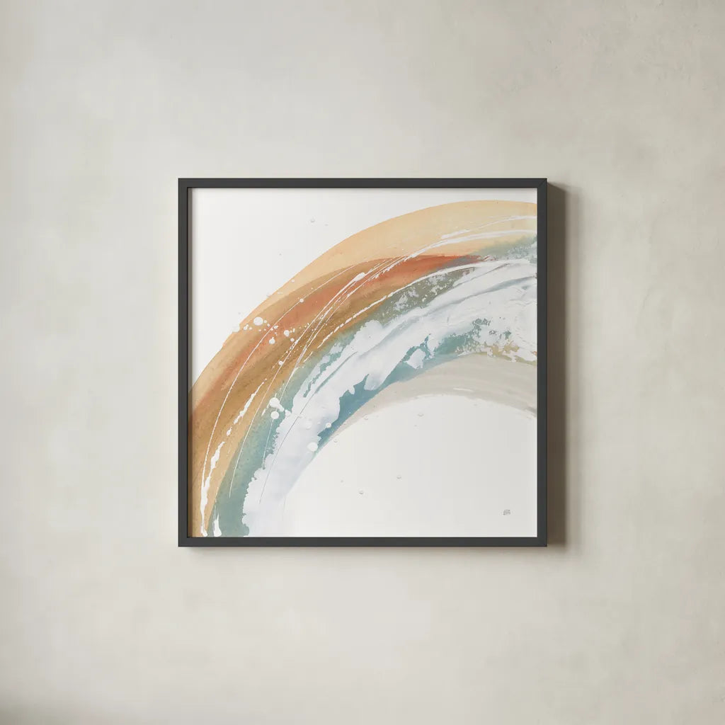 White Dots I by Chris Paschke. Shown in a sleek black glass frame for a contemporary gallery look. Available as an archival giclee rolled canvas, fine art paper, or poster print. SKU 82270a.