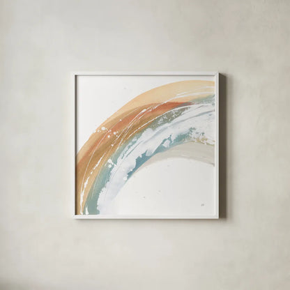 White Dots I by Chris Paschke. Shown in a crisp white glass frame for a clean and minimalist style. Available as an archival giclee rolled canvas, fine art paper, or poster print. SKU 82270a.