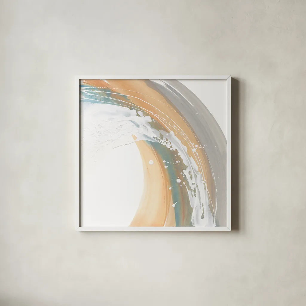 White Dots II by Chris Paschke. Shown in a crisp white glass frame for a clean and minimalist style. Available as an archival giclee rolled canvas, fine art paper, or poster print. SKU 82271a.