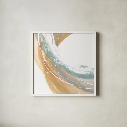 White Dots III by Chris Paschke. Shown in a crisp white glass frame for a clean and minimalist style. Available as an archival giclee rolled canvas, fine art paper, or poster print. SKU 82272a.