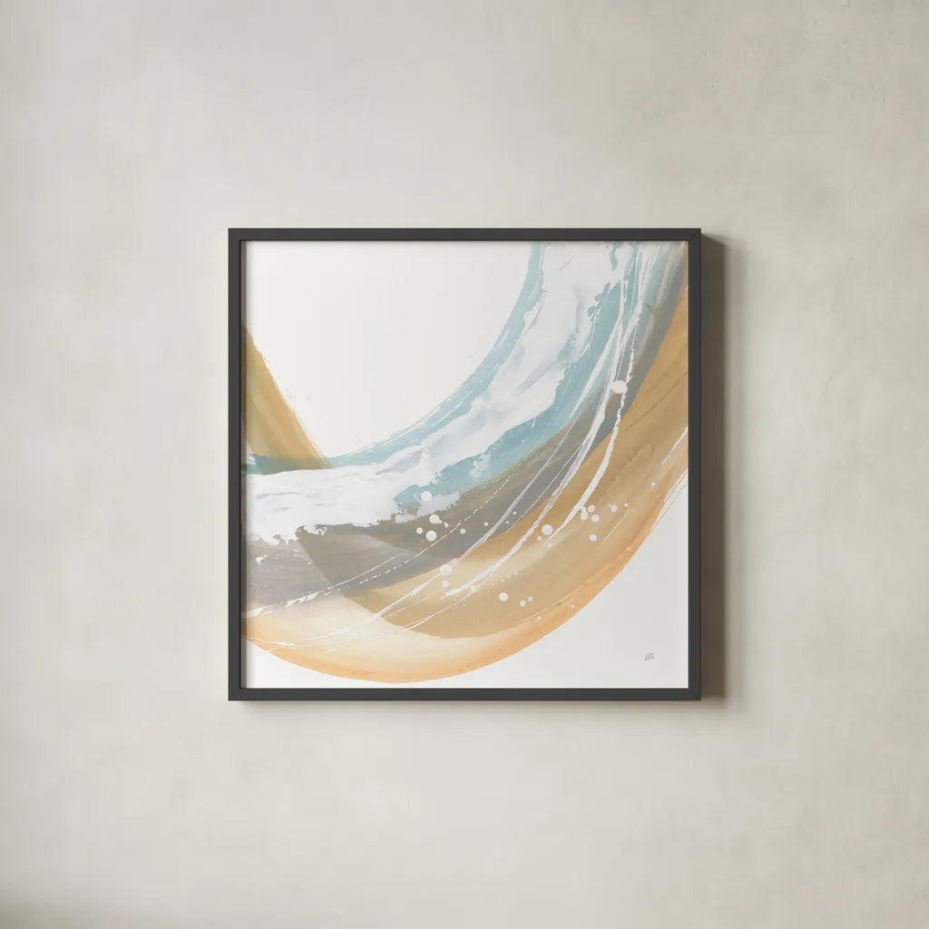 White Dots IV by Chris Paschke. Shown in a sleek black glass frame for a contemporary gallery look. Available as an archival giclee rolled canvas, fine art paper, or poster print. SKU 82273a.