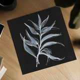 White Fern I by Chris Paschke. Shown as a detailed flat fine art print, highlighting archival giclee quality. Available as an archival giclee rolled canvas, fine art paper, or poster print. SKU 73069a.