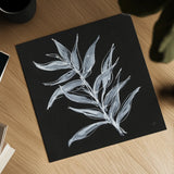 White Fern II by Chris Paschke. Shown as a detailed flat fine art print, highlighting archival giclee quality. Available as an archival giclee rolled canvas, fine art paper, or poster print. SKU 73070a.