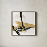 White Gold IV by Chris Paschke. Shown in a sleek black glass frame for a contemporary gallery look. Available as an archival giclee rolled canvas, fine art paper, or poster print. SKU 48761a.