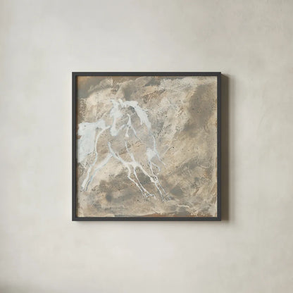 White Horse I by Chris Paschke. Shown in a sleek black glass frame for a contemporary gallery look. Available as an archival giclee rolled canvas, fine art paper, or poster print. SKU 37173a.