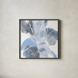White Line Blues I by Chris Paschke. Shown in a sleek black glass frame for a contemporary gallery look. Available as an archival giclee rolled canvas, fine art paper, or poster print. SKU 74342a.