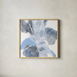 White Line Blues I by Chris Paschke. Shown in a natural wood glass frame for a timeless modern aesthetic. Available as an archival giclee rolled canvas, fine art paper, or poster print. SKU 74342a.