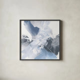 White Line Blues II by Chris Paschke. Shown in a sleek black glass frame for a contemporary gallery look. Available as an archival giclee rolled canvas, fine art paper, or poster print. SKU 74343a.