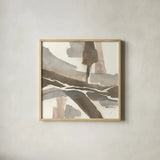 White and Placid I by Chris Paschke. Shown in a natural wood glass frame for a timeless modern aesthetic. Available as an archival giclee rolled canvas, fine art paper, or poster print. SKU 32529a.