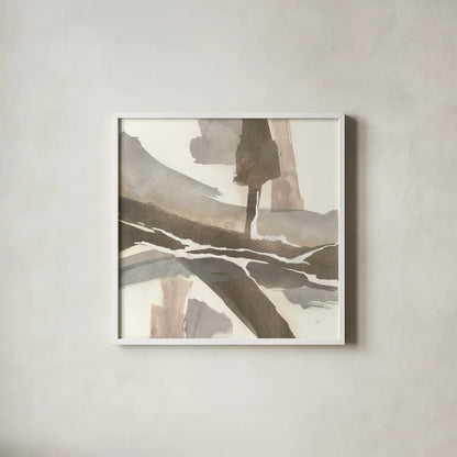 White and Placid I by Chris Paschke. Shown in a crisp white glass frame for a clean and minimalist style. Available as an archival giclee rolled canvas, fine art paper, or poster print. SKU 32529a.