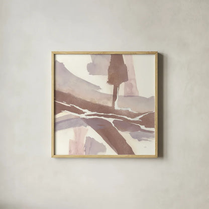 White and Placid I Blush by Chris Paschke. Shown in a natural wood glass frame for a timeless modern aesthetic. Available as an archival giclee rolled canvas, fine art paper, or poster print. SKU 42719a.