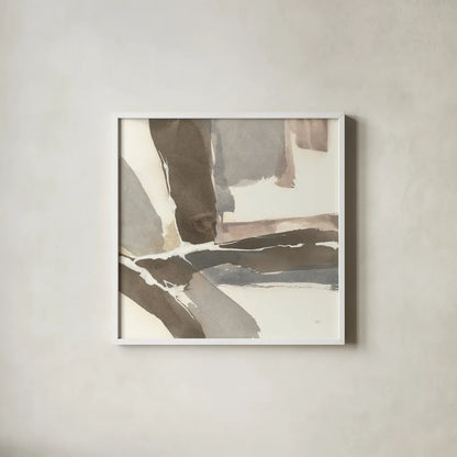 White and Placid II by Chris Paschke. Shown in a crisp white glass frame for a clean and minimalist style. Available as an archival giclee rolled canvas, fine art paper, or poster print. SKU 32530a.