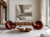 White and Placid II by Chris Paschke. Shown as extra-large giant wall art in a modern living room. Available as an archival giclee rolled canvas, fine art paper, or poster print. SKU 32530a.