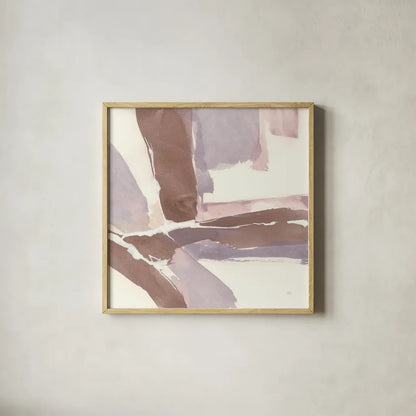 White and Placid II Blush by Chris Paschke. Shown in a natural wood glass frame for a timeless modern aesthetic. Available as an archival giclee rolled canvas, fine art paper, or poster print. SKU 42720a.