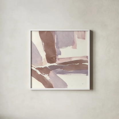 White and Placid II Blush by Chris Paschke. Shown in a crisp white glass frame for a clean and minimalist style. Available as an archival giclee rolled canvas, fine art paper, or poster print. SKU 42720a.