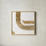 White on White III by Chris Paschke. Shown in a natural wood glass frame for a timeless modern aesthetic. Available as an archival giclee rolled canvas, fine art paper, or poster print. SKU 86799a.