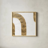 White on White IV by Chris Paschke. Shown in a natural wood glass frame for a timeless modern aesthetic. Available as an archival giclee rolled canvas, fine art paper, or poster print. SKU 86800a.