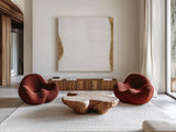 White on White V by Chris Paschke. Shown as extra-large giant wall art in a modern living room. Available as an archival giclee rolled canvas, fine art paper, or poster print. SKU 86801a.