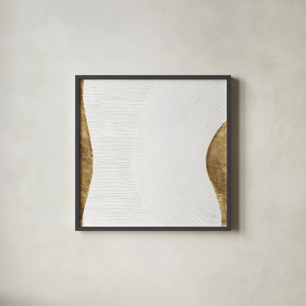 White on White VI by Chris Paschke. Shown in a sleek black glass frame for a contemporary gallery look. Available as an archival giclee rolled canvas, fine art paper, or poster print. SKU 86802a.