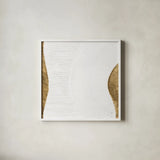 White on White VI by Chris Paschke. Shown in a crisp white glass frame for a clean and minimalist style. Available as an archival giclee rolled canvas, fine art paper, or poster print. SKU 86802a.