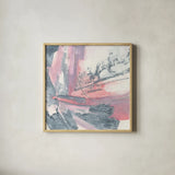 Whitewashed Blush I by Chris Paschke. Shown in a natural wood glass frame for a timeless modern aesthetic. Available as an archival giclee rolled canvas, fine art paper, or poster print. SKU 34721a.