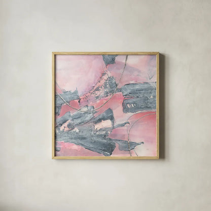Whitewashed Blush III by Chris Paschke. Shown in a natural wood glass frame for a timeless modern aesthetic. Available as an archival giclee rolled canvas, fine art paper, or poster print. SKU 34723a.