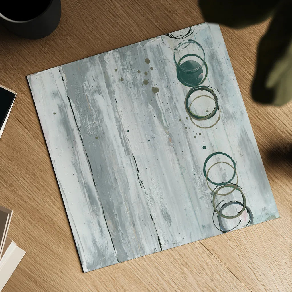 Whitewashed Emerald II by Chris Paschke. Shown as a detailed flat fine art print, highlighting archival giclee quality. Available as an archival giclee rolled canvas, fine art paper, or poster print. SKU 85036a.