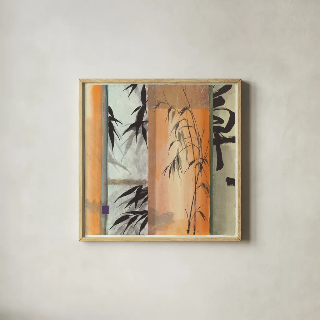 Wild Oat by Chris Paschke. Shown in a natural wood glass frame for a timeless modern aesthetic. Available as an archival giclee rolled canvas, fine art paper, or poster print. SKU 36578a.