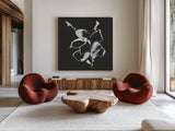 Wildflowers I by Chris Paschke. Shown as extra-large giant wall art in a modern living room. Available as an archival giclee rolled canvas, fine art paper, or poster print. SKU 73089a.