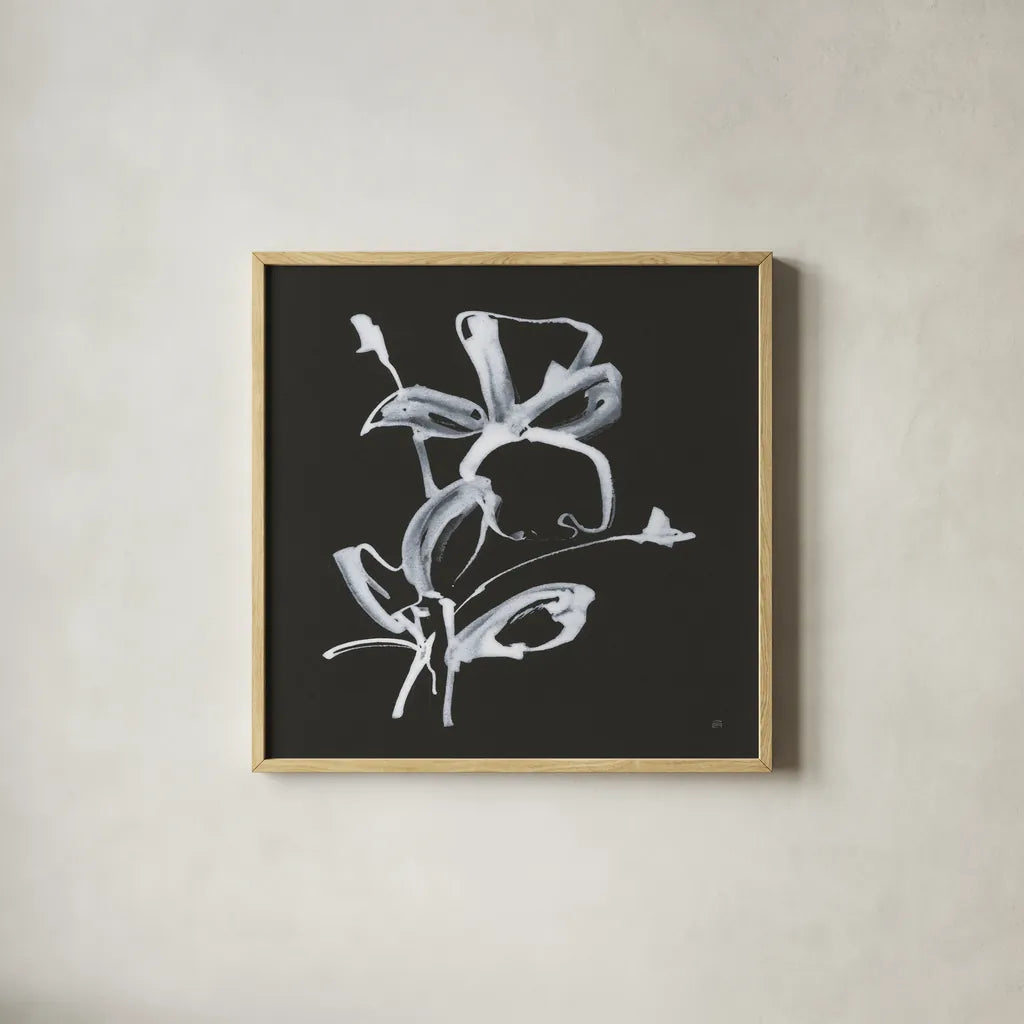 Wildflowers II by Chris Paschke. Shown in a natural wood glass frame for a timeless modern aesthetic. Available as an archival giclee rolled canvas, fine art paper, or poster print. SKU 73090a.