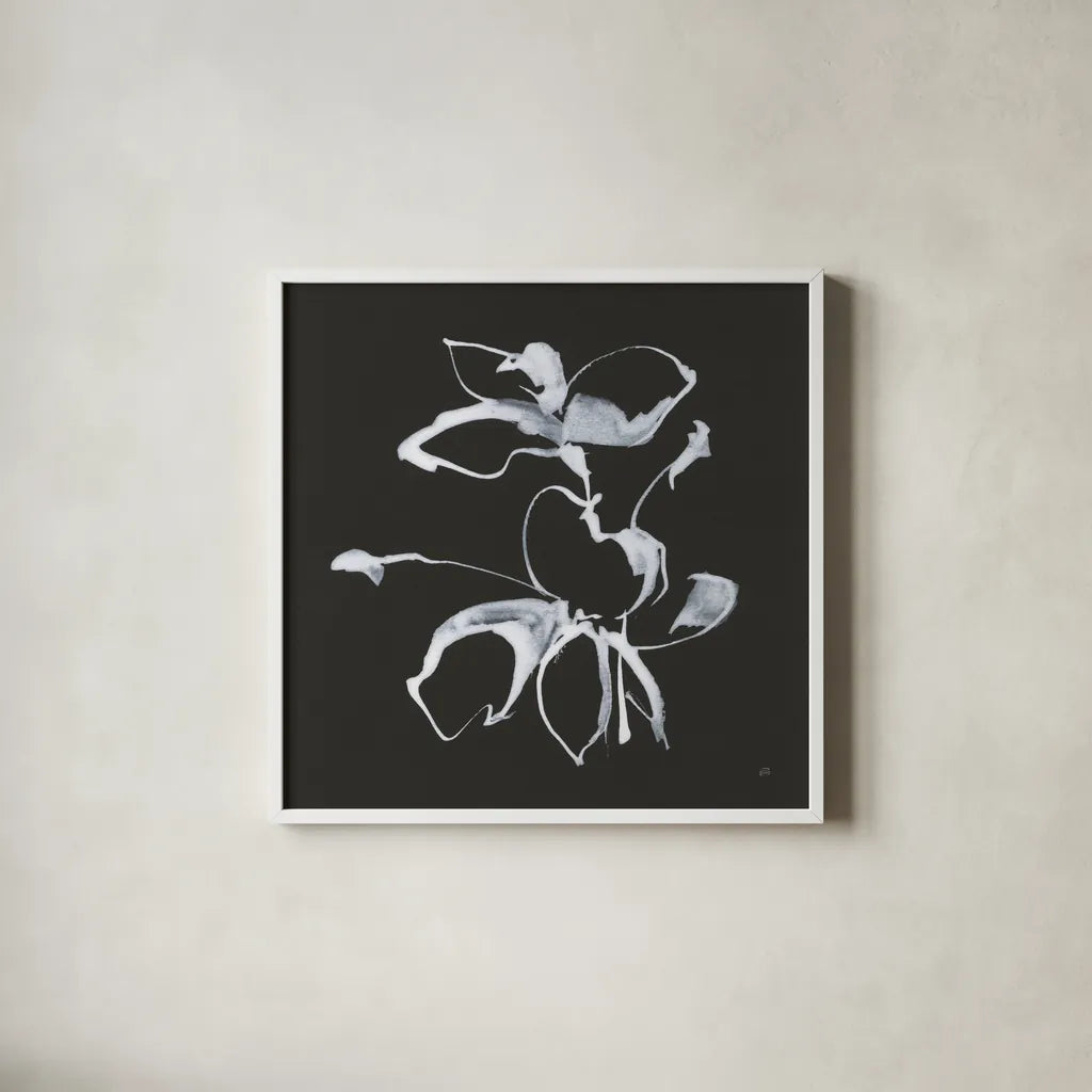Wildflowers III by Chris Paschke. Shown in a crisp white glass frame for a clean and minimalist style. Available as an archival giclee rolled canvas, fine art paper, or poster print. SKU 73091a.