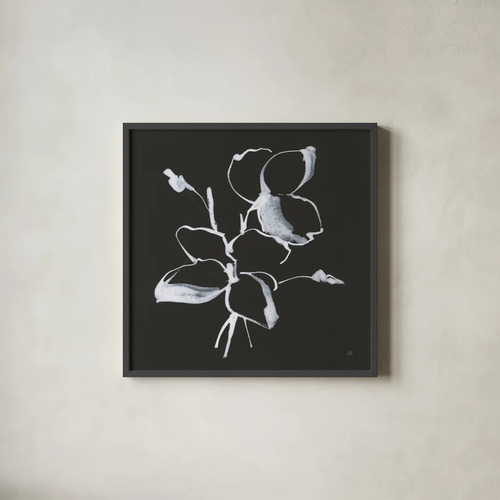 Wildflowers IV by Chris Paschke. Shown in a sleek black glass frame for a contemporary gallery look. Available as an archival giclee rolled canvas, fine art paper, or poster print. SKU 73092a.