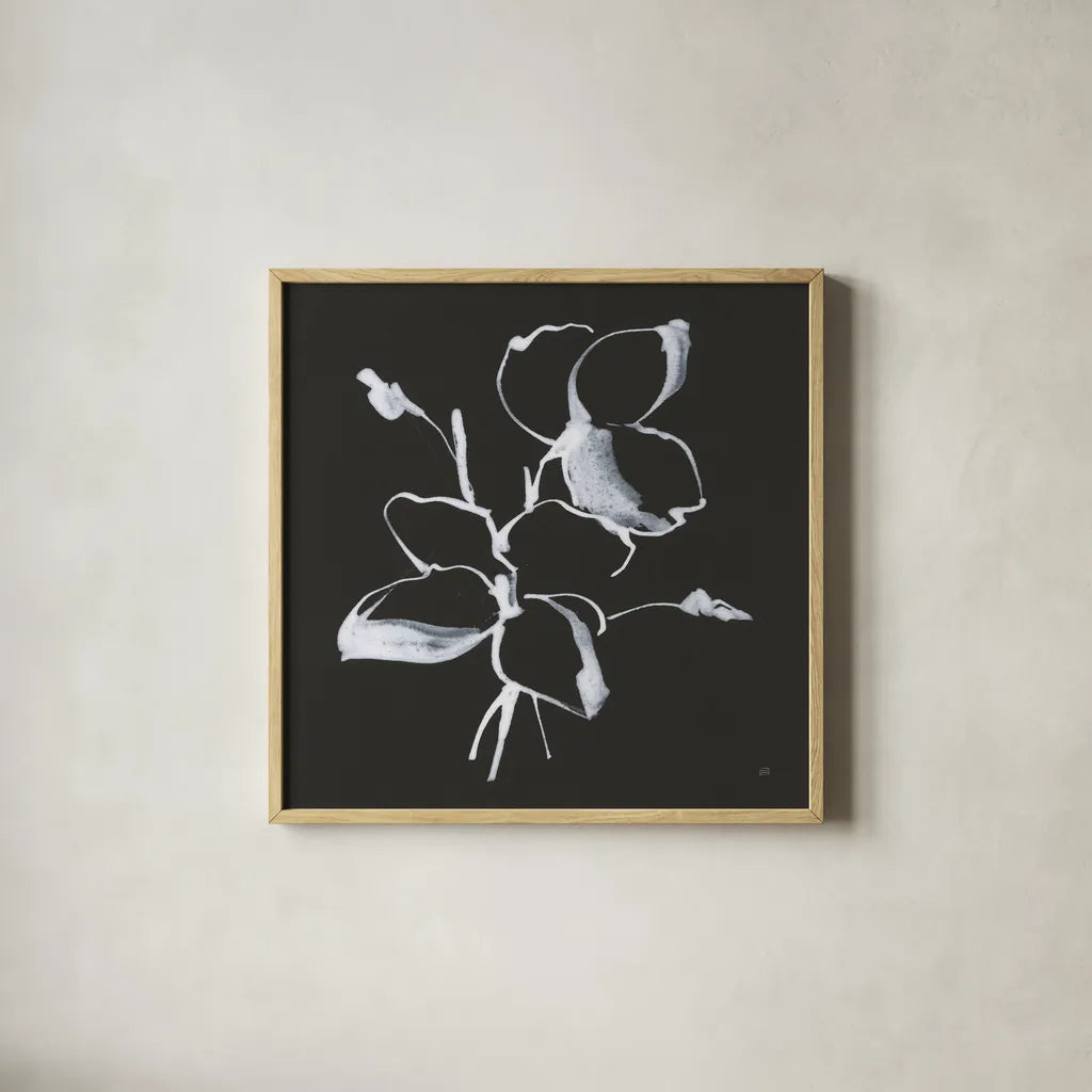 Wildflowers IV by Chris Paschke. Shown in a natural wood glass frame for a timeless modern aesthetic. Available as an archival giclee rolled canvas, fine art paper, or poster print. SKU 73092a.