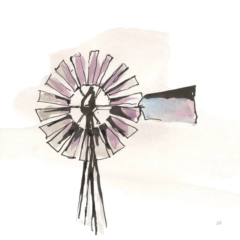Windmill III by Chris Paschke. SKU 76342a. Archival Giclee Fine art print for wall decor.