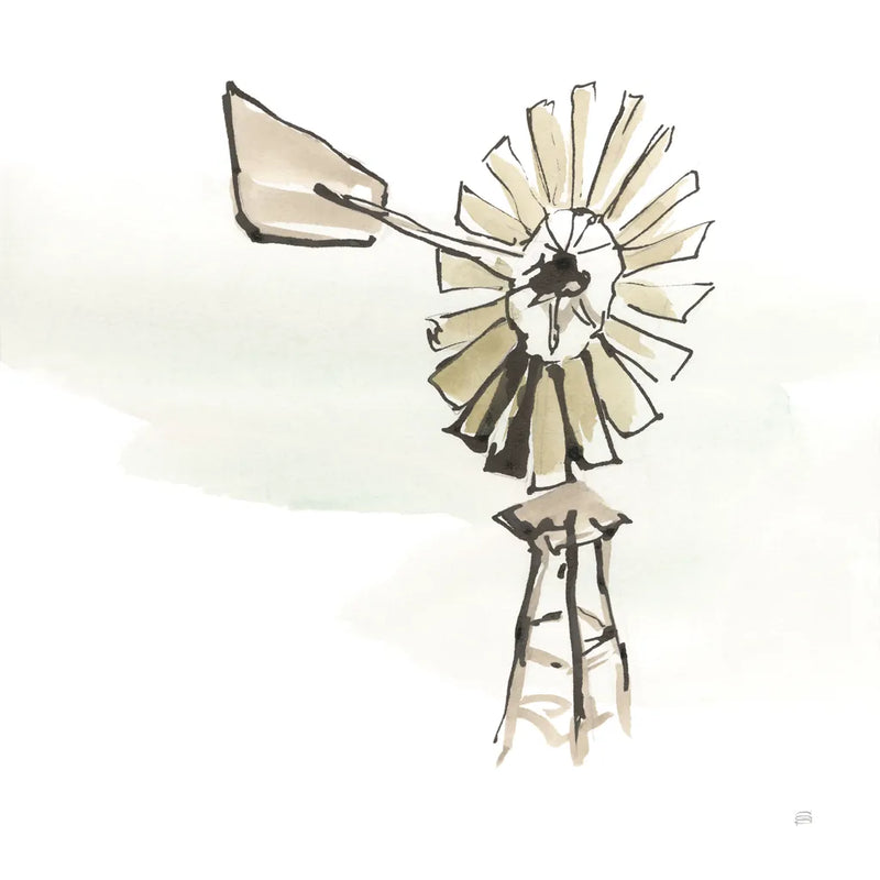 Windmill IV by Chris Paschke. SKU 76343a. Archival Giclee Fine art print for wall decor.