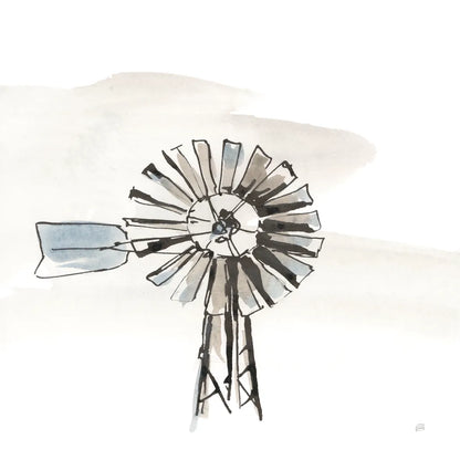 Windmill VI by Chris Paschke. SKU 76345a. Archival Giclee Fine art print for wall decor.